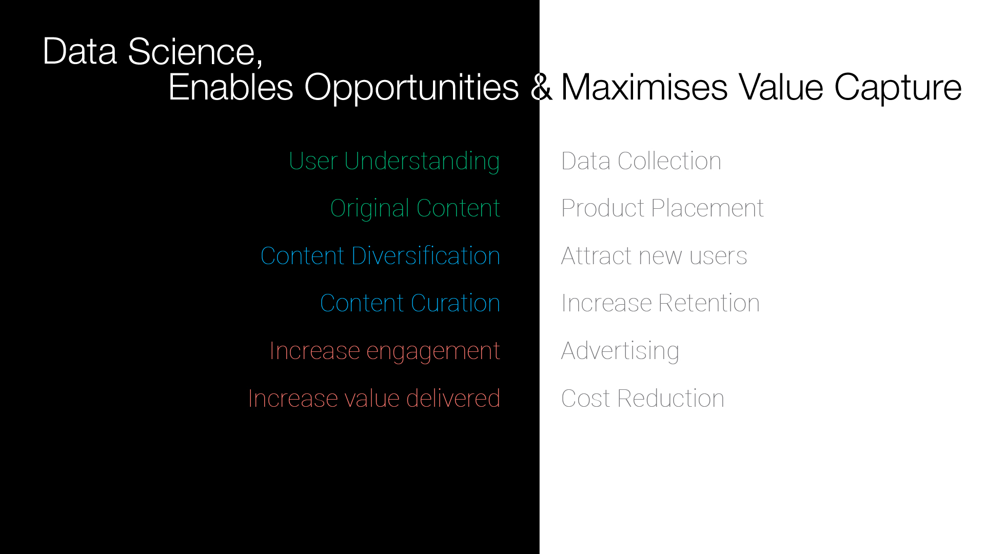 Slide 4, linking specific opportunities to modes of value capture